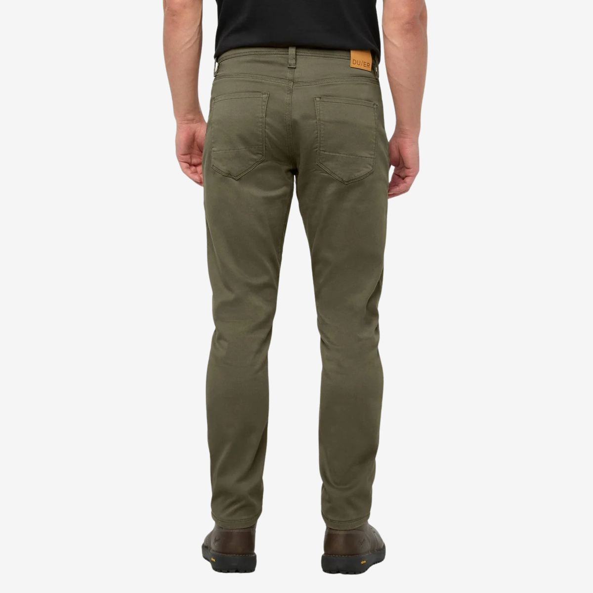 Duer Mens  No Sweat Athletic Taper-Kelp