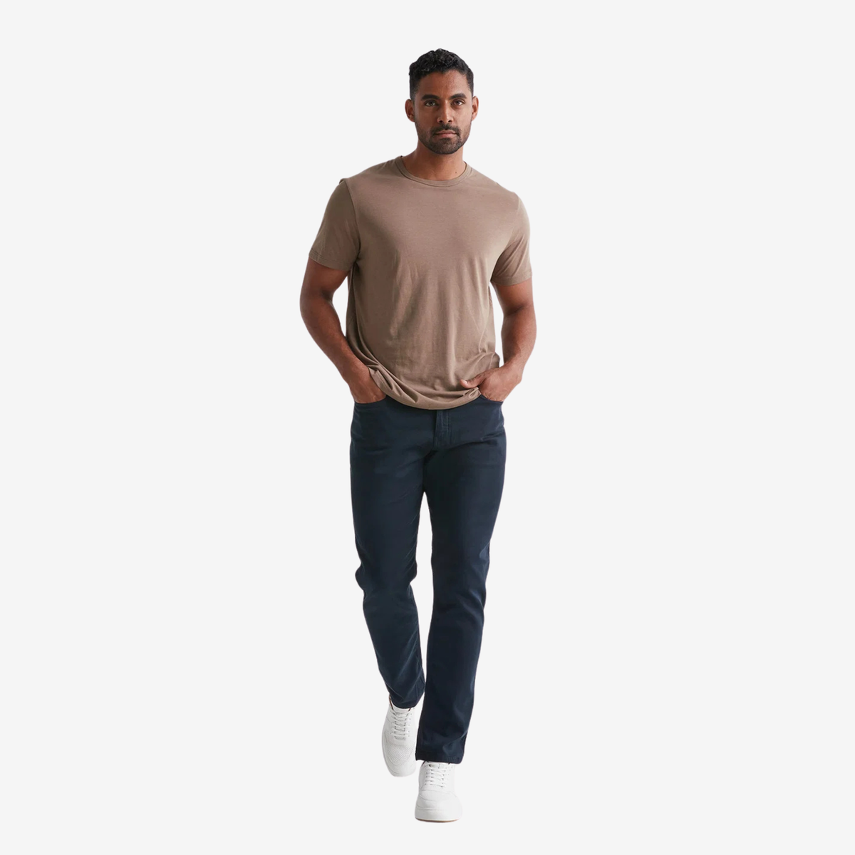 Duer Mens  No Sweat Athletic Taper-Navy