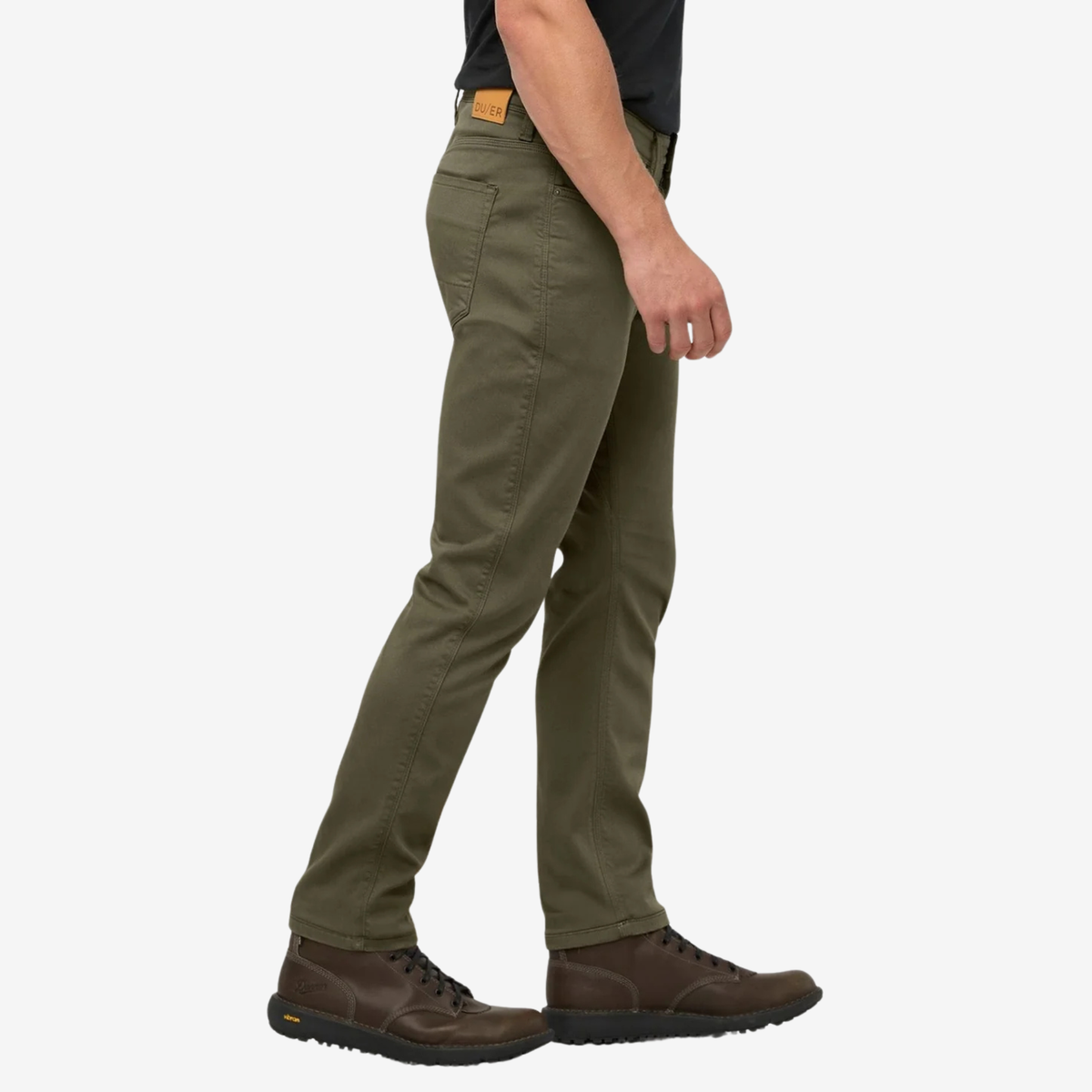 Duer Mens  No Sweat Athletic Taper-Kelp
