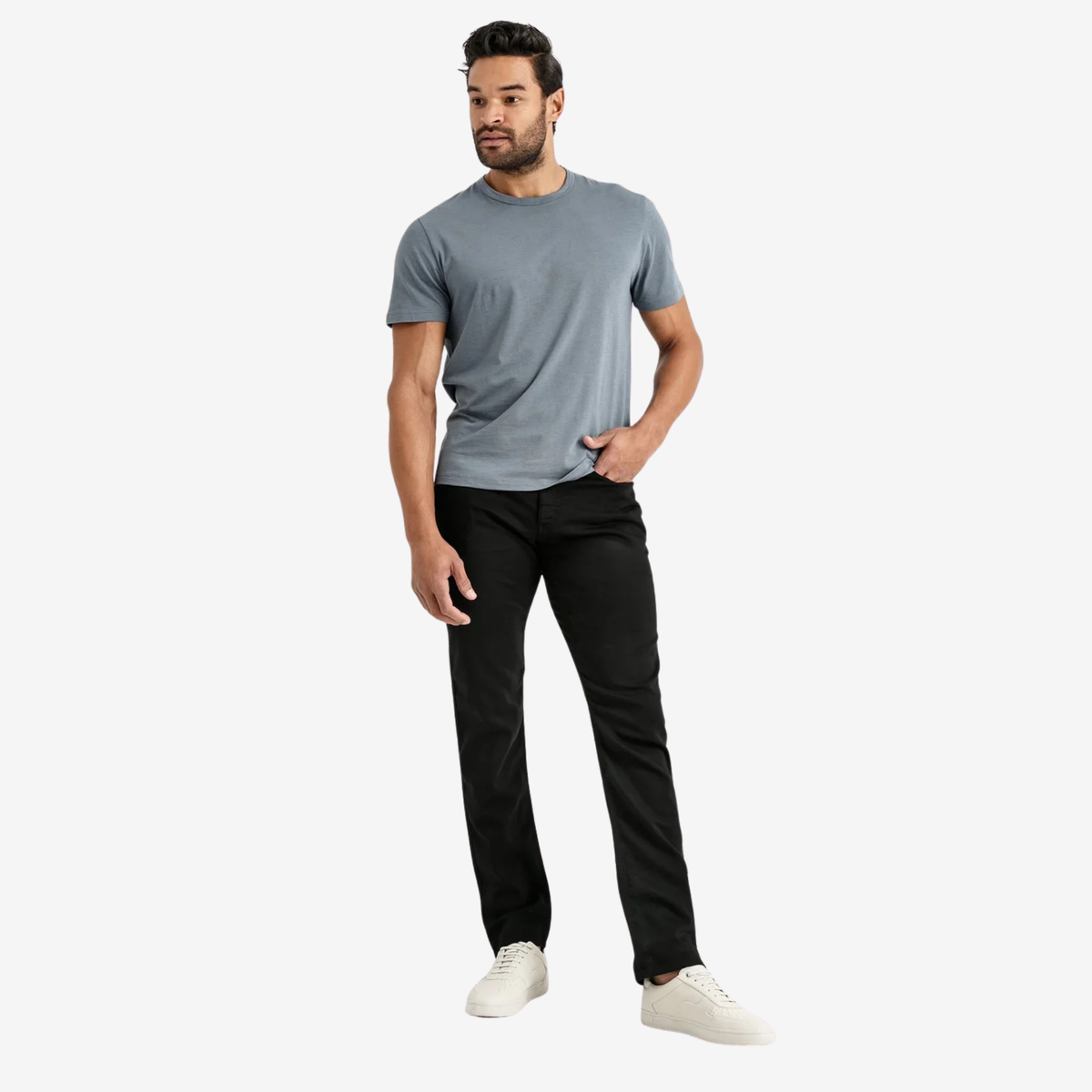 Duer Mens  No Sweat Athletic Taper-Black