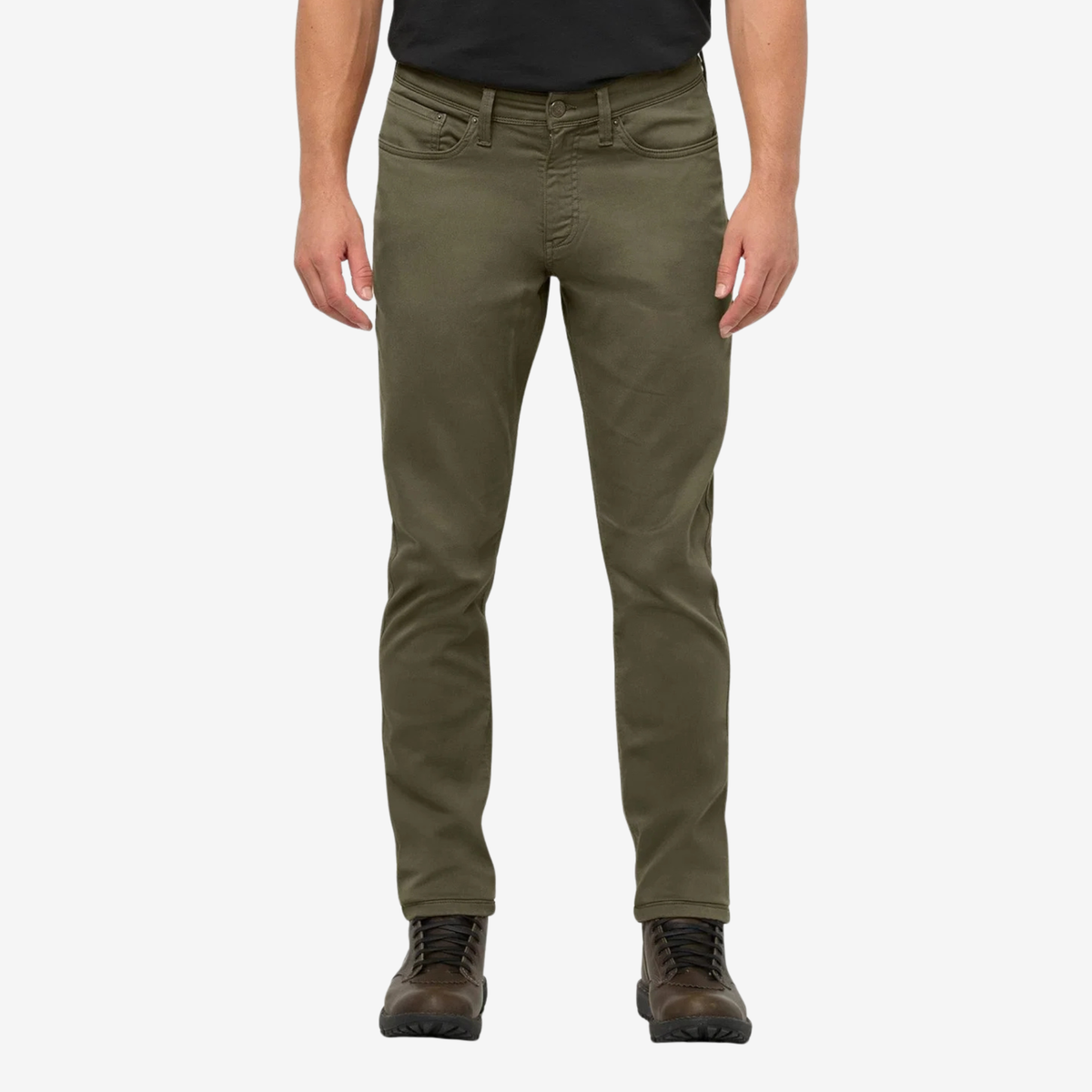 Duer Mens  No Sweat Athletic Taper-Kelp