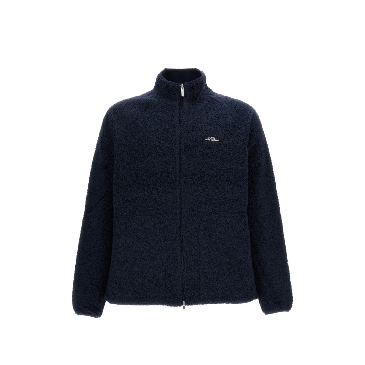 Les Deux Mens Patch Teddy Jacket-Dark Navy