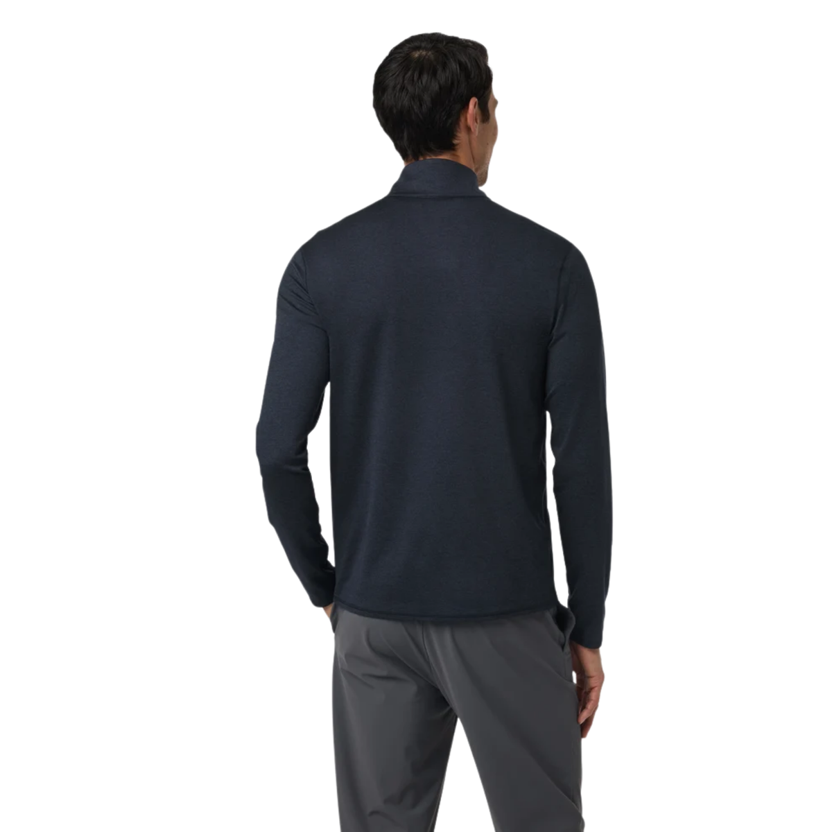 Uvori Mens Ponto 1/2 Zip Mock Neck-Ink Heather
