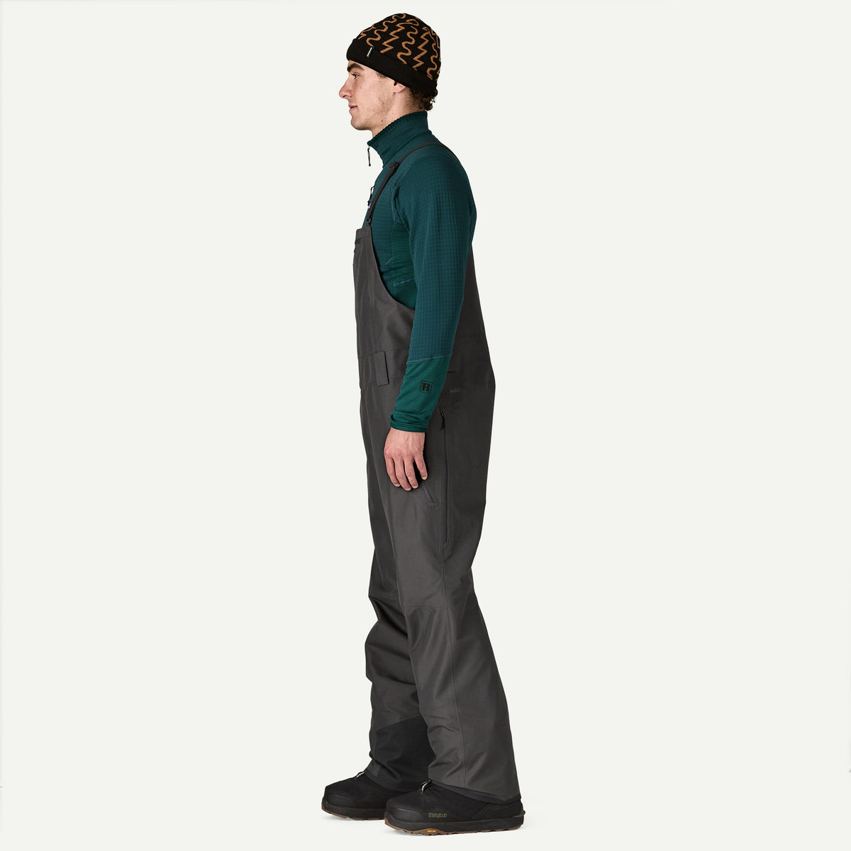 Patagonia Mens Powder Town Bibs - Reg - BLK_Black