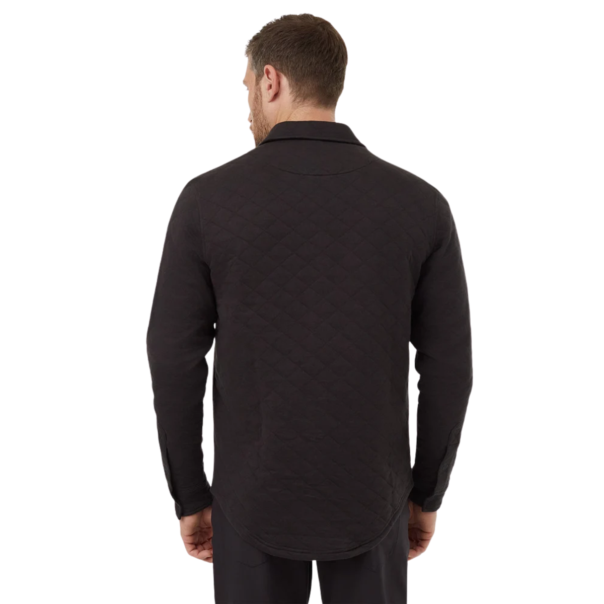 Tentree Mens Quilted Colville Shacket-meteorite black