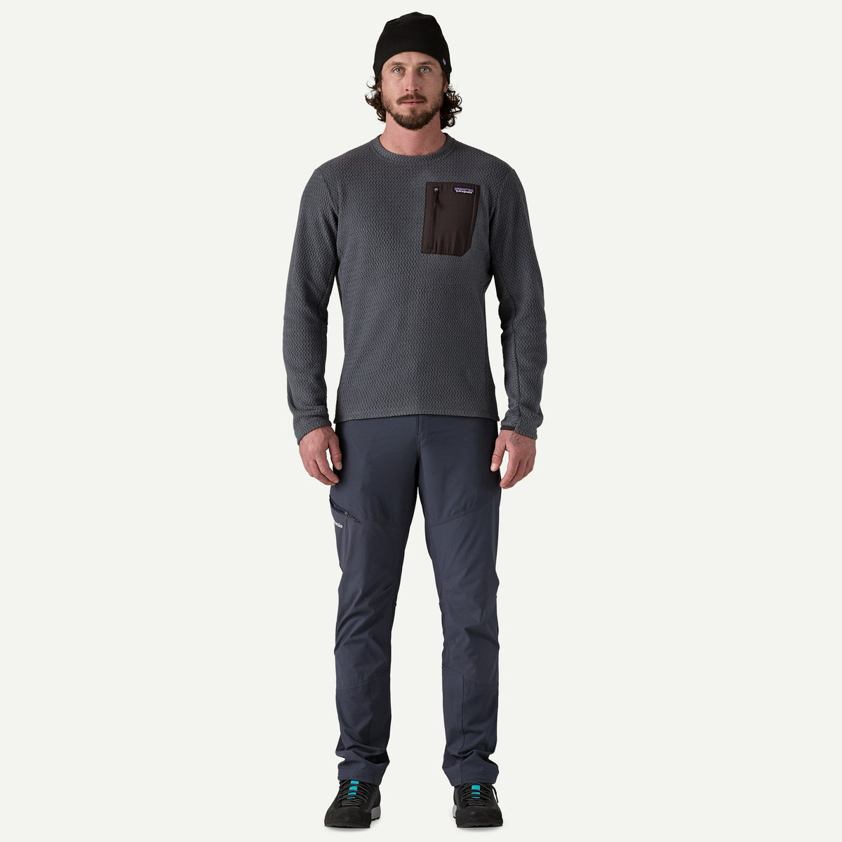 Patagonia Mens R1 Air Crew F26 - SMDB_Smolder Blue