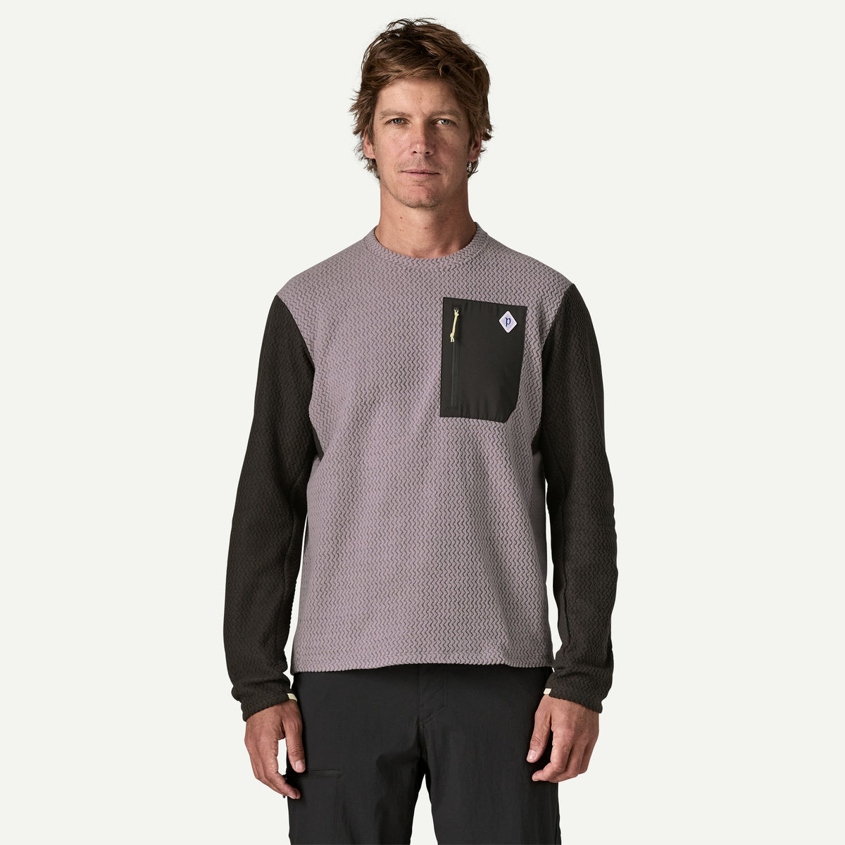 Patagonia Mens R1 Air Crew F26 - MYGR_May Grey