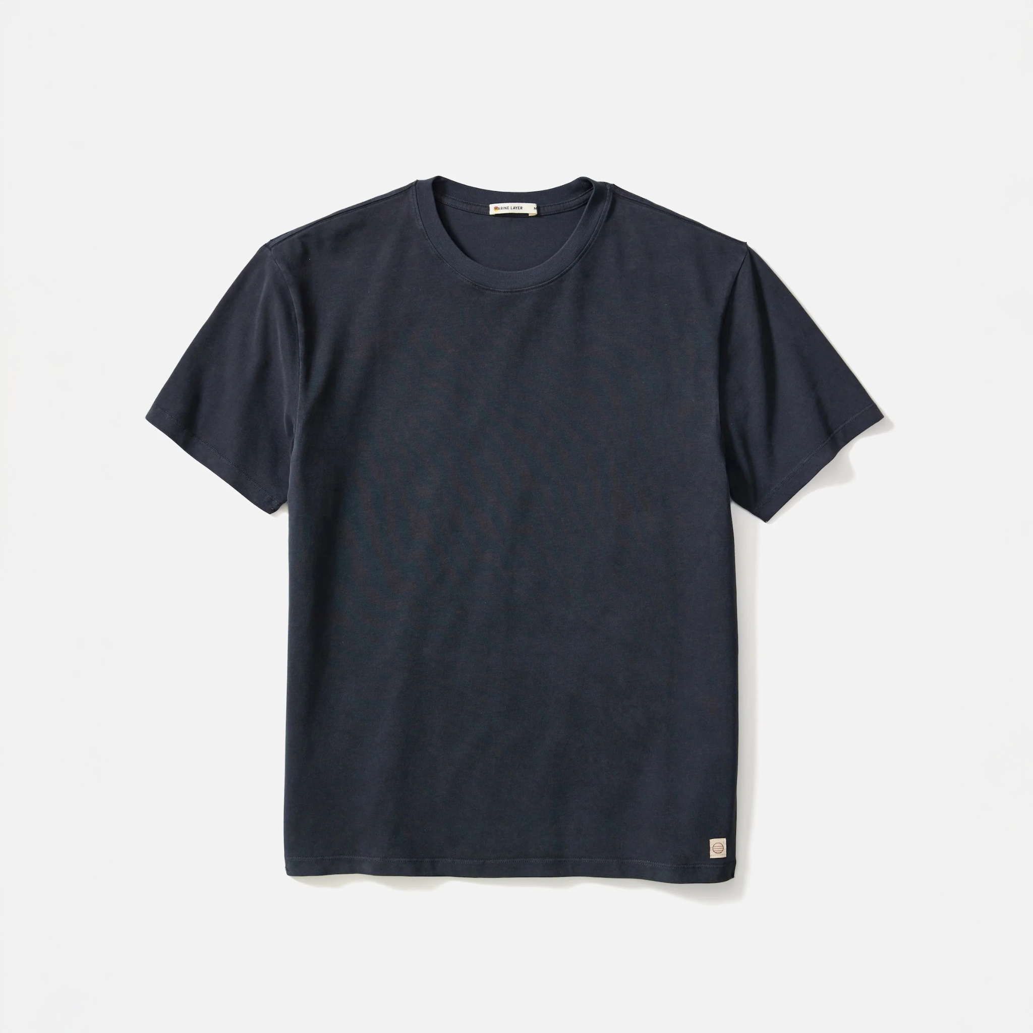 Marine Layer Mens Relaxed Cloud 9 Sueded Jersey Tee in Black-Black