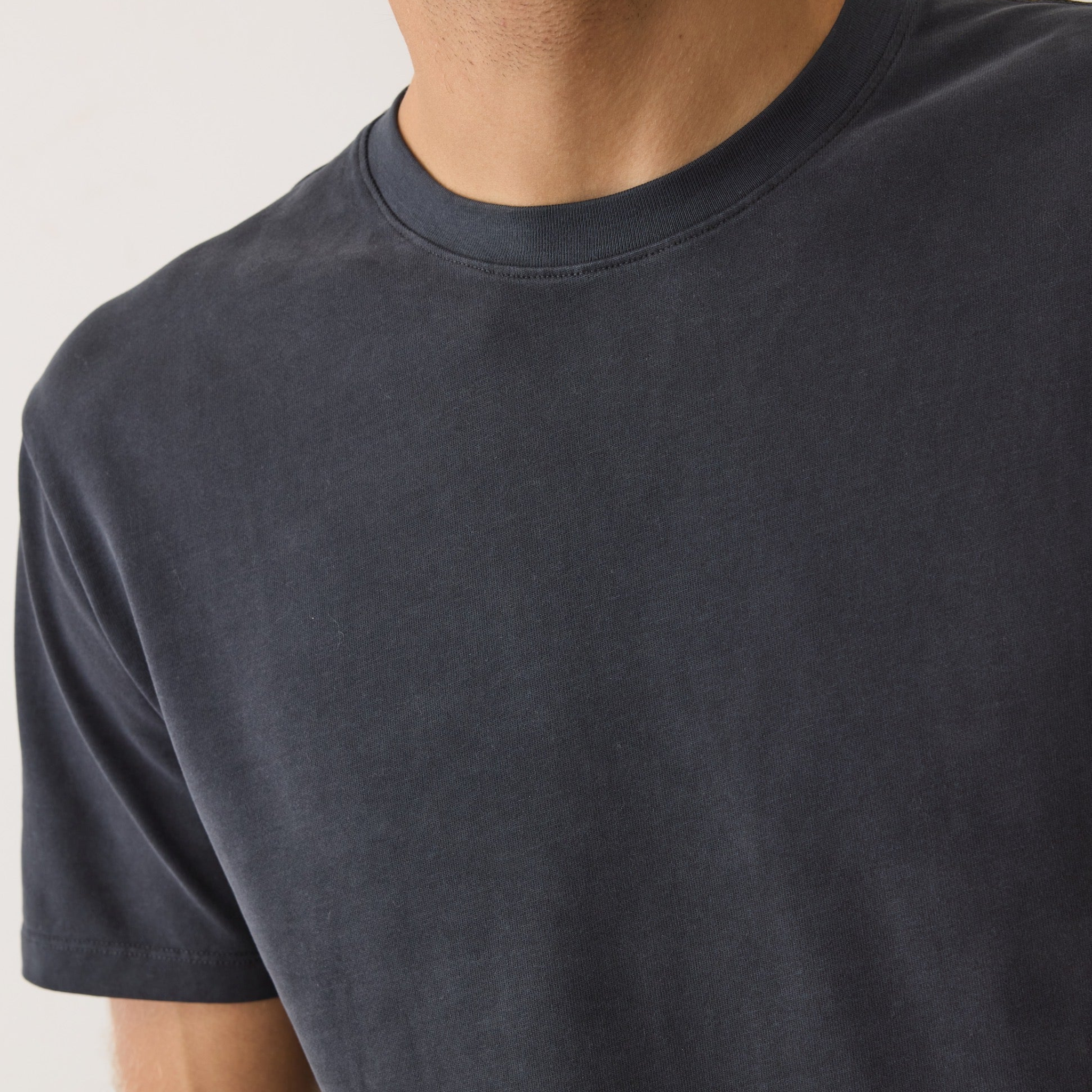 Marine Layer Mens Relaxed Cloud 9 Sueded Jersey Tee in Black-Black