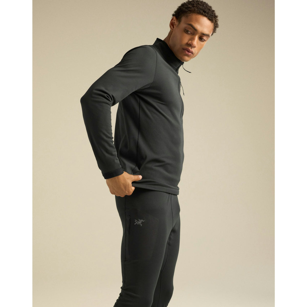 Arcteryx Mens Rho SV Zip Neck F26 - Black
