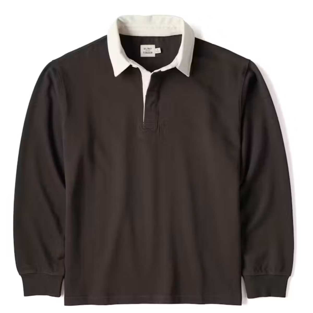 Flint and Tinder Mens Rugby Shirt-Deep Charcoal