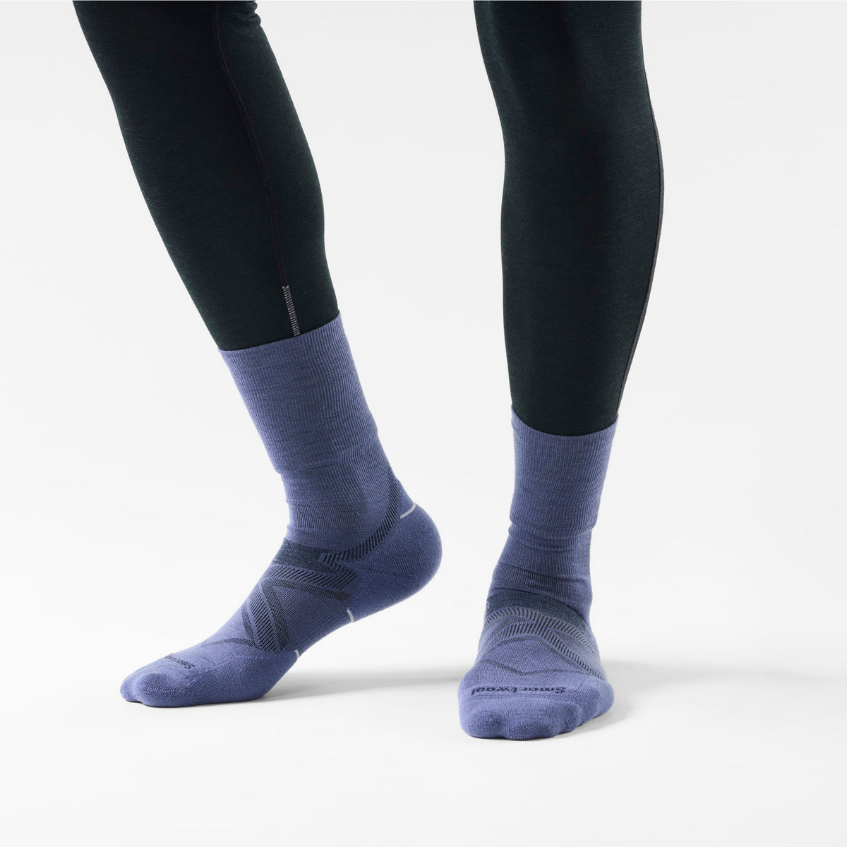 Smartwool Mens Run Cold Weather Targeted Cushion Crew Socks - Nightfall Blue