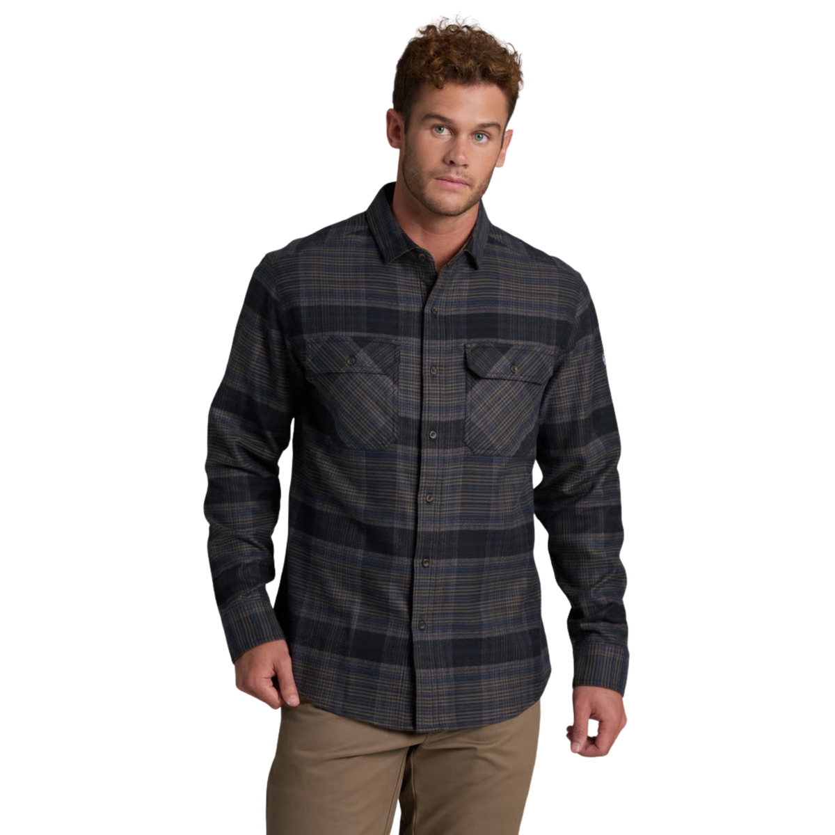 Kuhl Mens Rydr Flannel Long Sleeves-Midnight