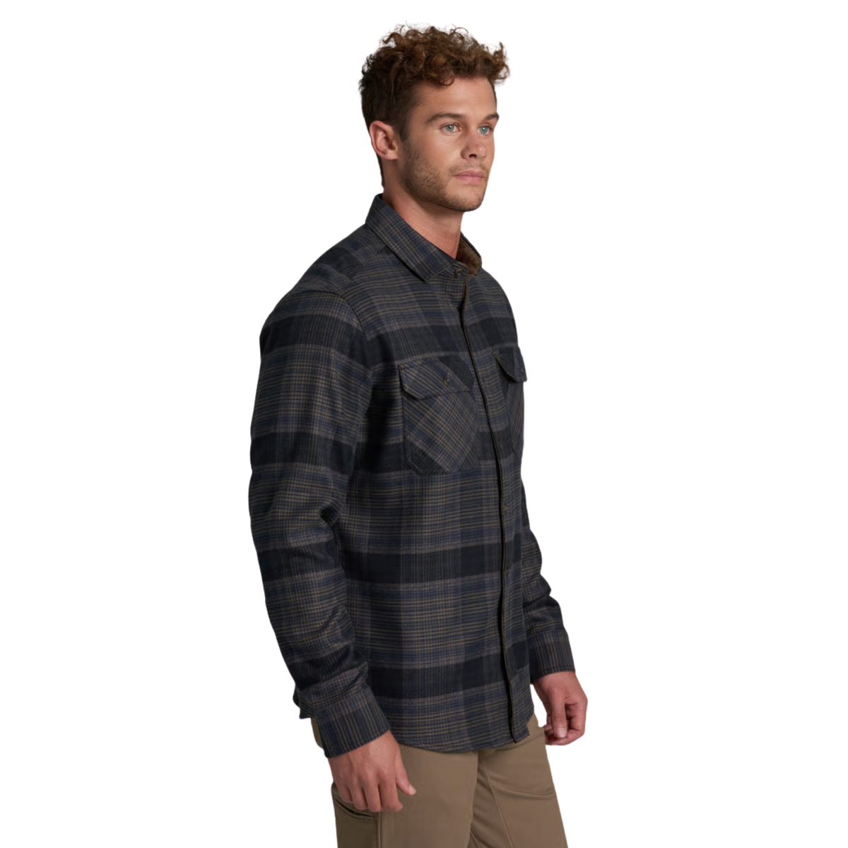 Kuhl Mens Rydr Flannel Long Sleeves-Midnight