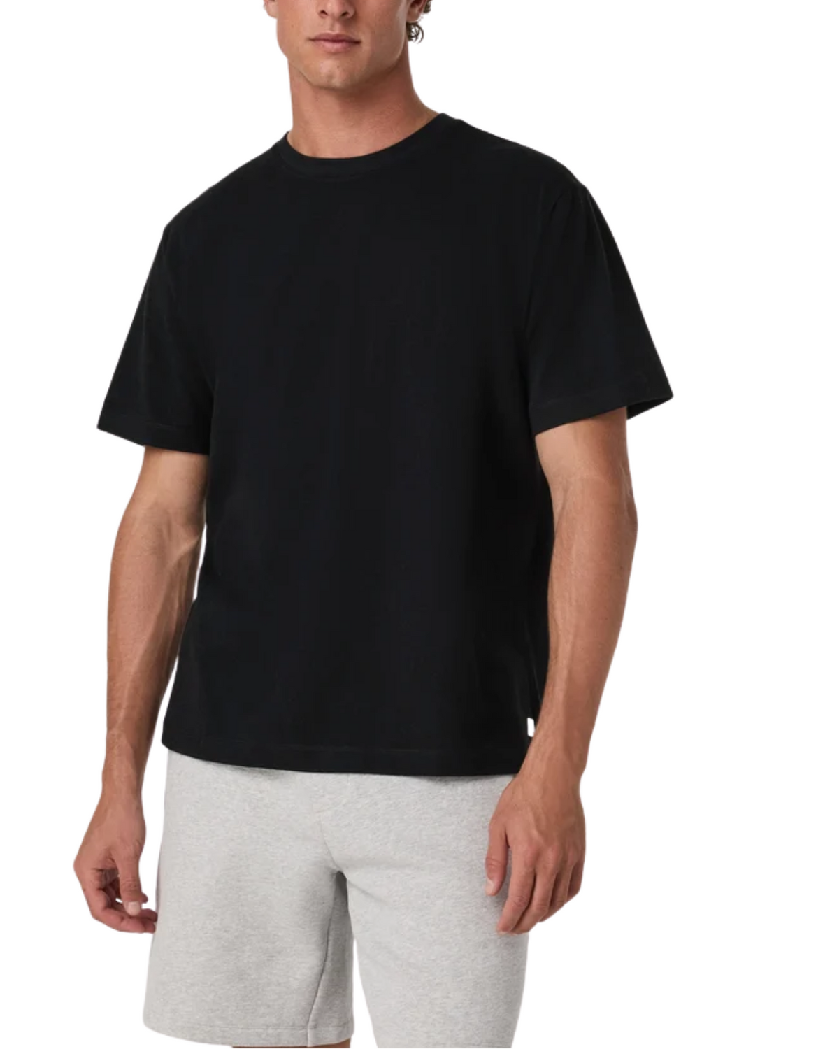 Vuori Mens S/S Vuori Heavyweight Tee-Rlx- Black