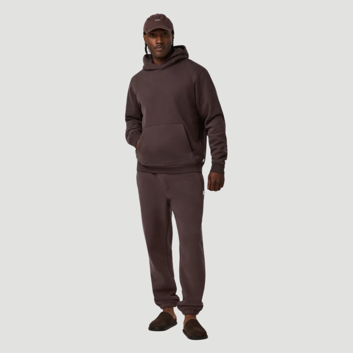 Vuori Mens Seaside Pullover Hoodie 2.0-French Roast