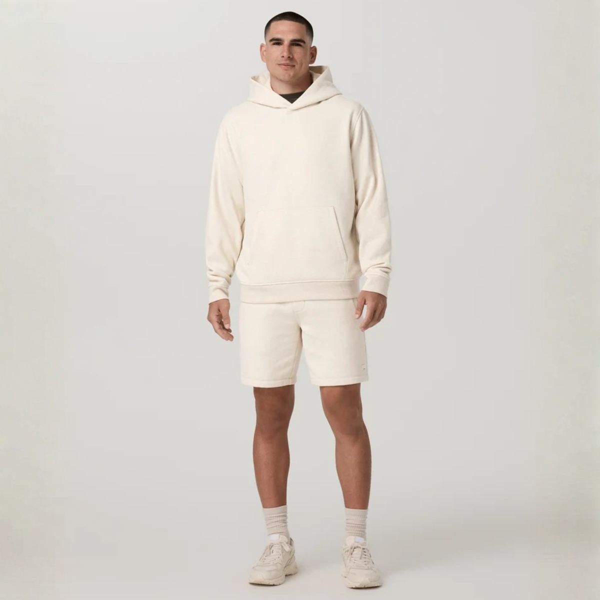 Vuori Mens Seaside Pullover Hoodie 2.0-Bone Heather