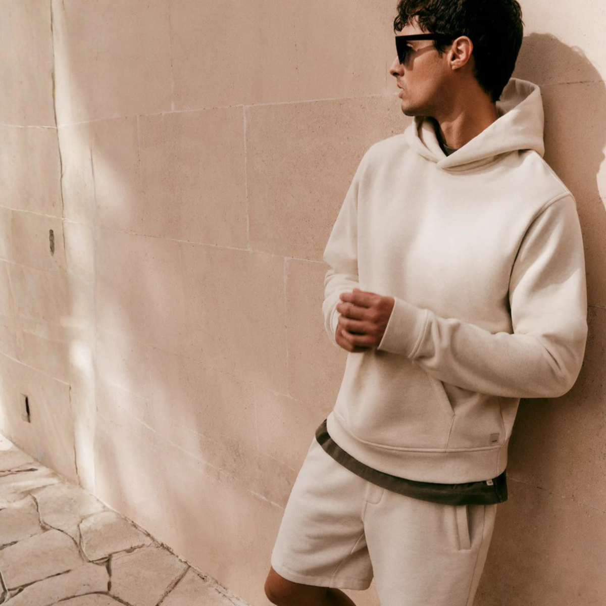 Vuori Mens Seaside Pullover Hoodie 2.0-Buttermilk Heather