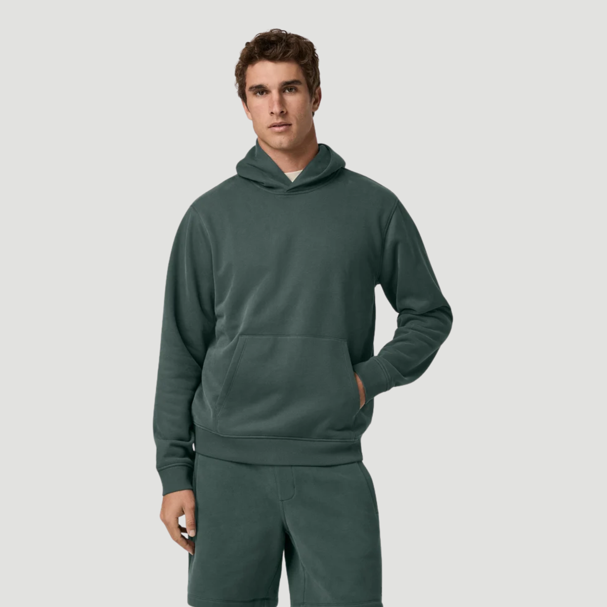 Vuori Mens Seaside Pullover Hoodie 2.0-Hemlock
