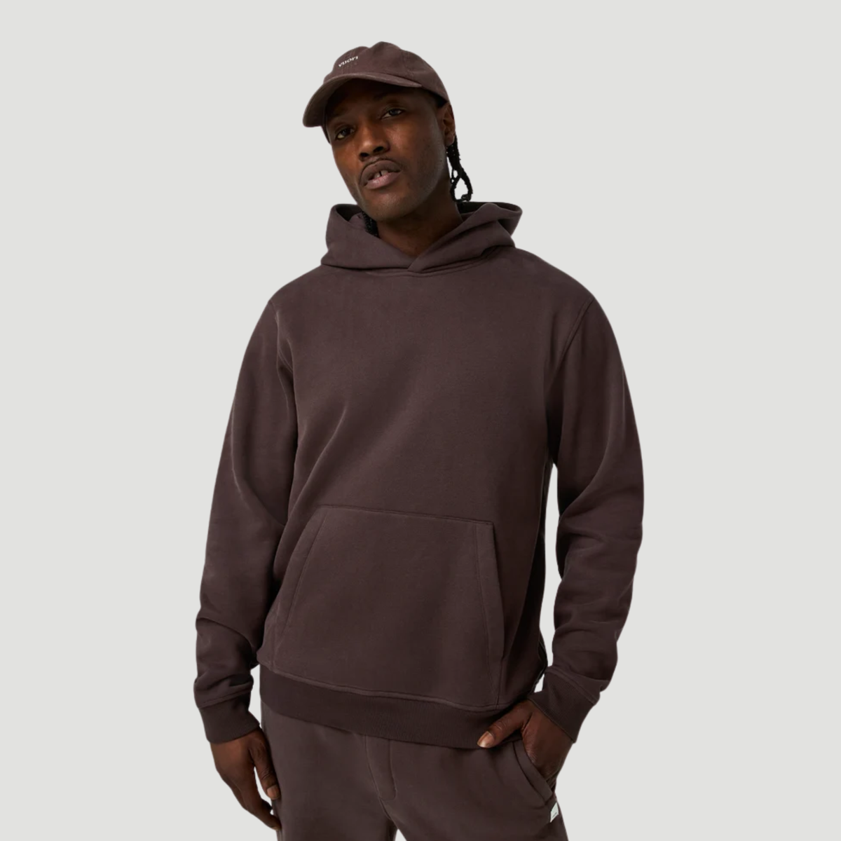 Vuori Mens Seaside Pullover Hoodie 2.0-French Roast