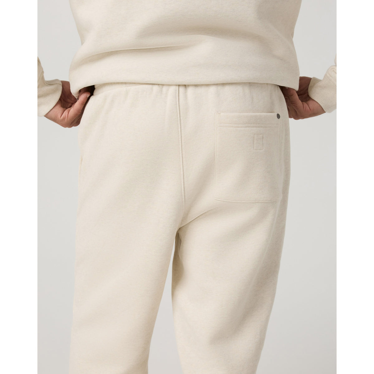 Vuori Mens Seaside Sweatpant 28" - Buttermilk Heather