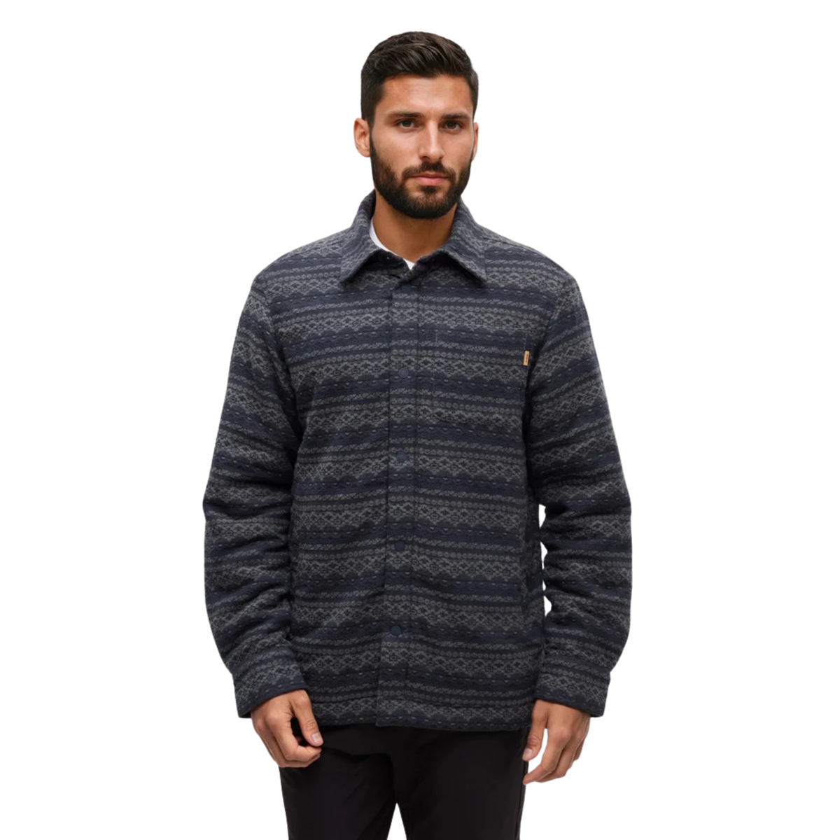 Tentree Mens Selway Jacket-Midnight Blue Geo Tile