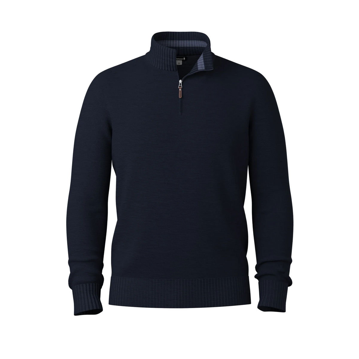 Smartwool Mens Sparwood 1/4 Zip Sweater-Deep Navy Heather