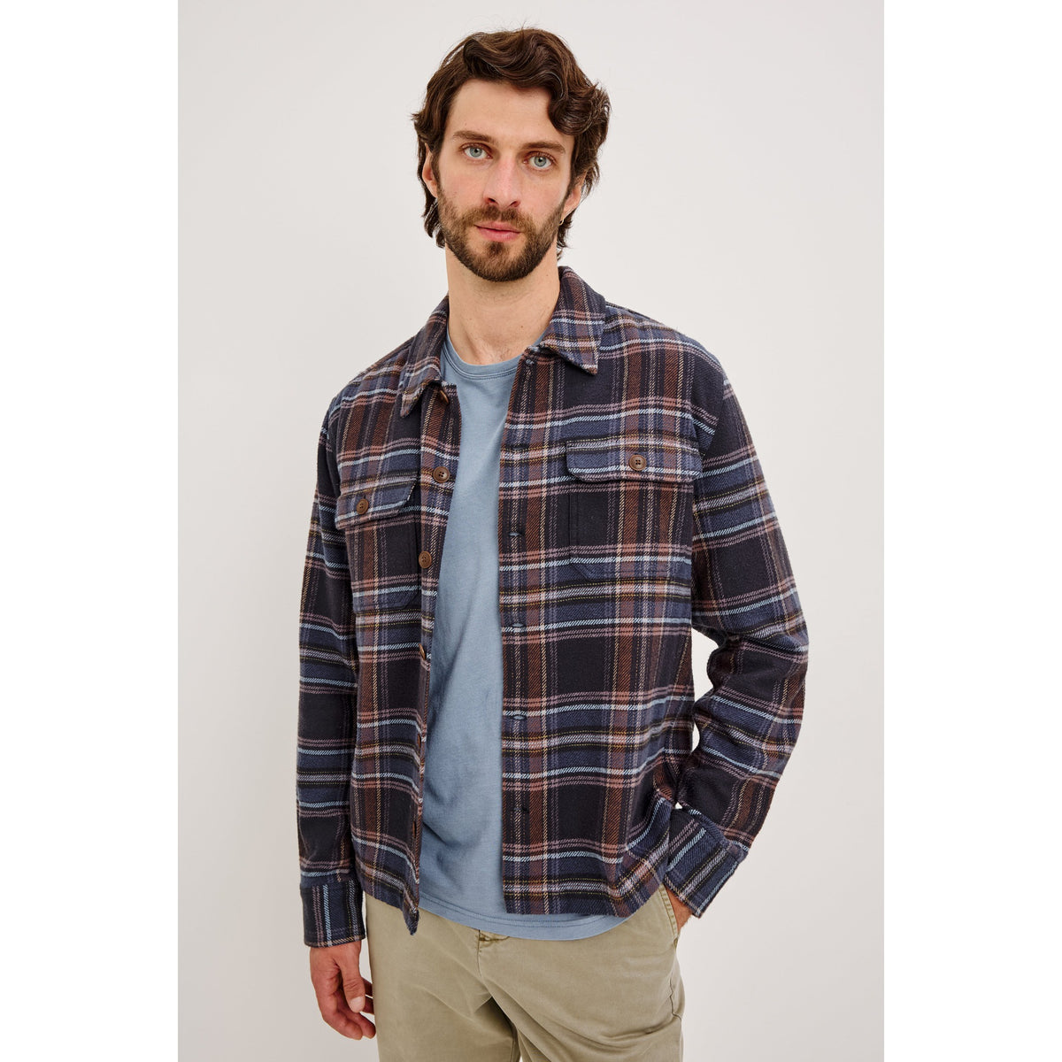 Rails Mens Stellan in Night Sky Wood - Night Sky Wood