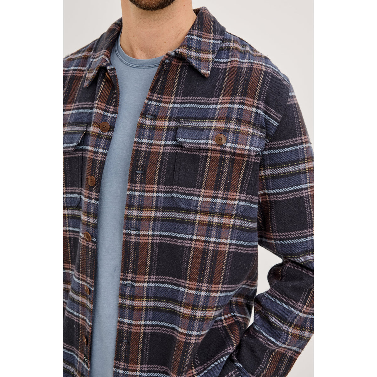 Rails Mens Stellan in Night Sky Wood - Night Sky Wood