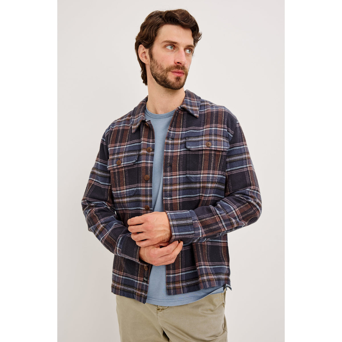 Rails Mens Stellan in Night Sky Wood - Night Sky Wood