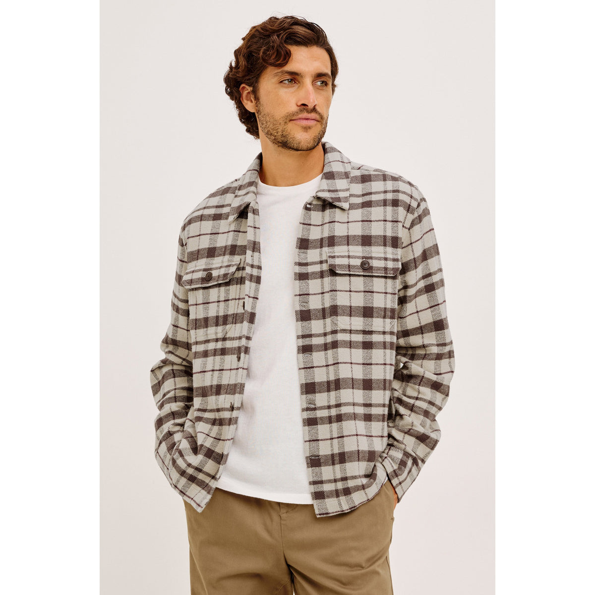 Rails Mens Stellan in  Oat Carob Mahogany - Oat Carob Mahogany