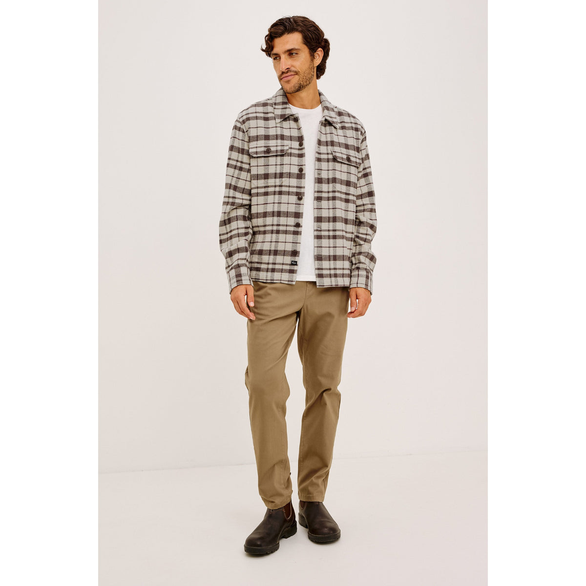 Rails Mens Stellan in  Oat Carob Mahogany - Oat Carob Mahogany