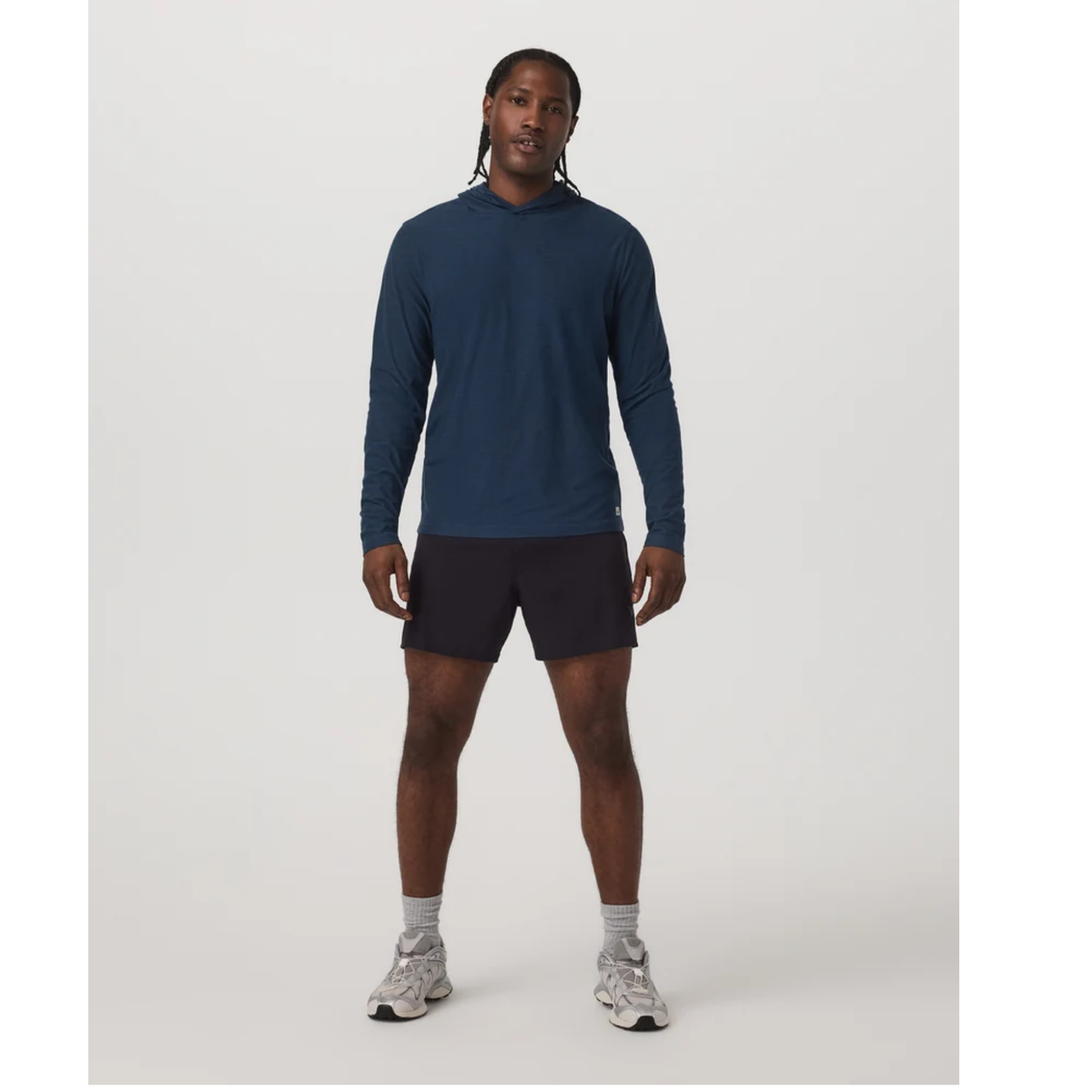 Uvori Mens Strato Tech Hoodie- Navy Heather