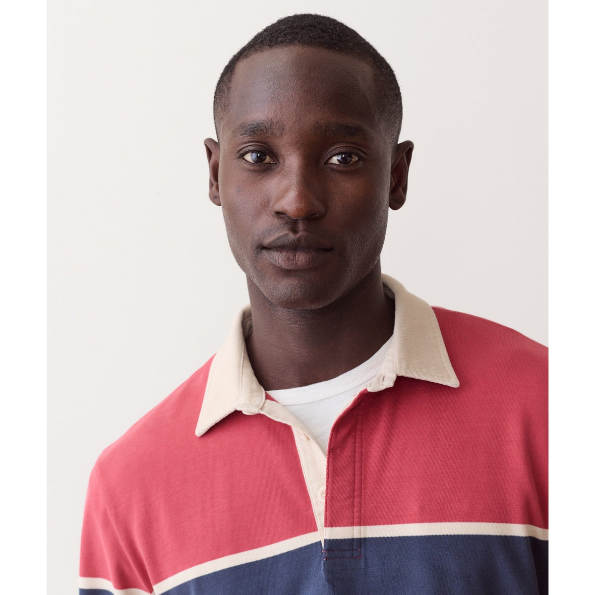 Marine Layer Mens Sueded Rugby Polo in Garnet Rose - Garnet Rose
