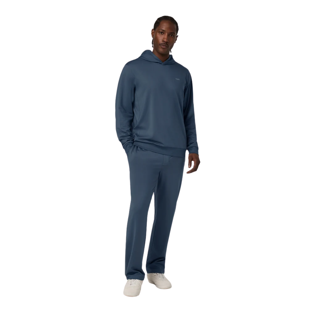 Vuori Mens Sunday Pullover Hoodie-Bay Blue
