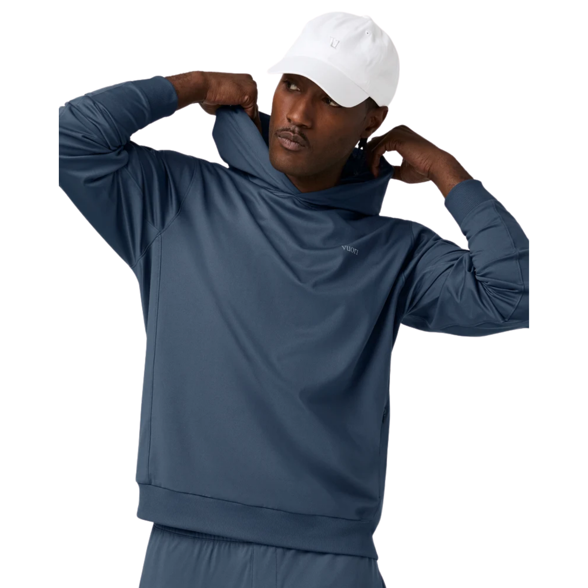 Vuori Mens Sunday Pullover Hoodie-Bay Blue
