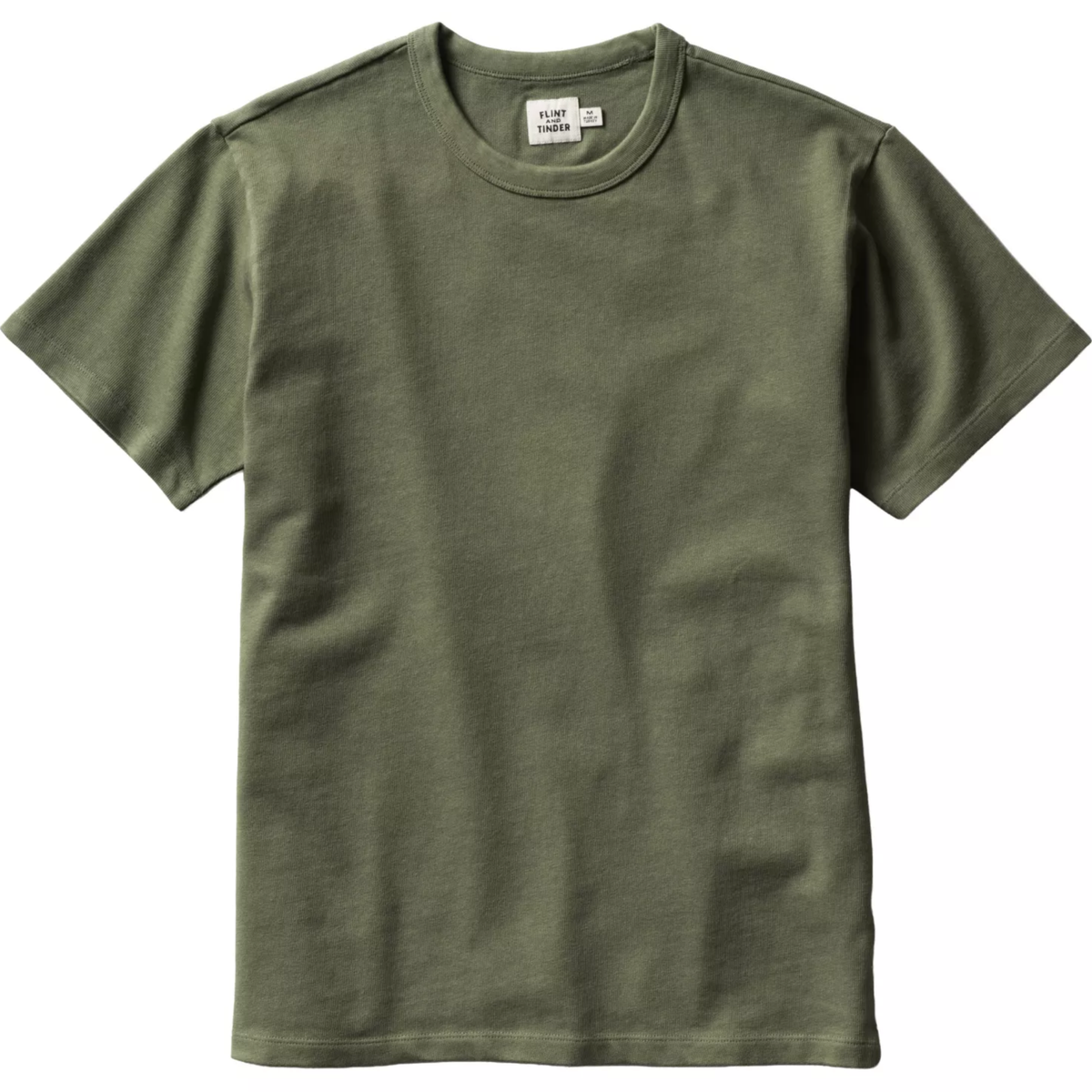 Flint and Tinder Mens Surplus Heavy T shirt-Olivine