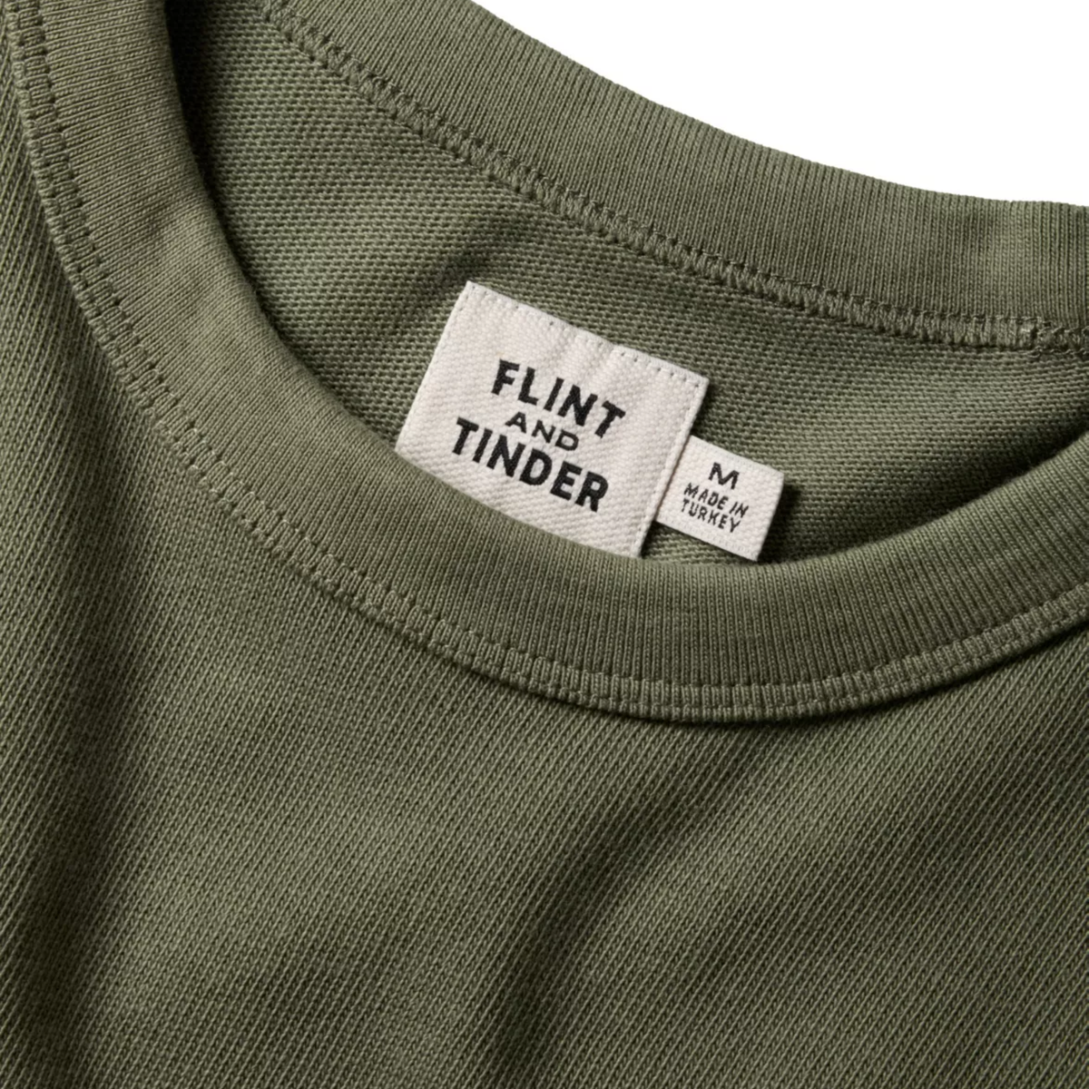 Flint and Tinder Mens Surplus Heavy T shirt-Olivine
