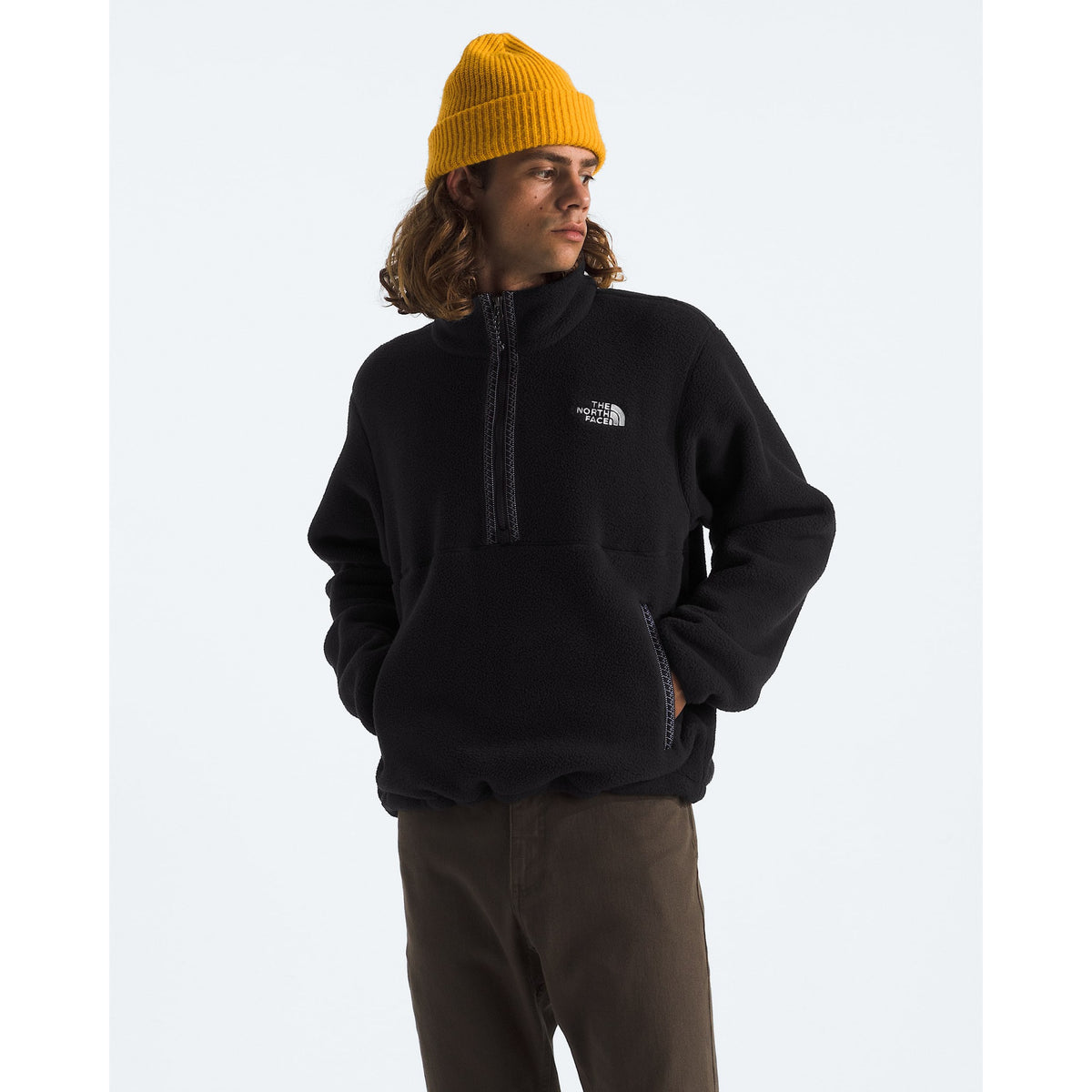 The North Face Mens TNF Fleeski 1/4 Zip Pullover - KX7_TNF Black/TNF Black