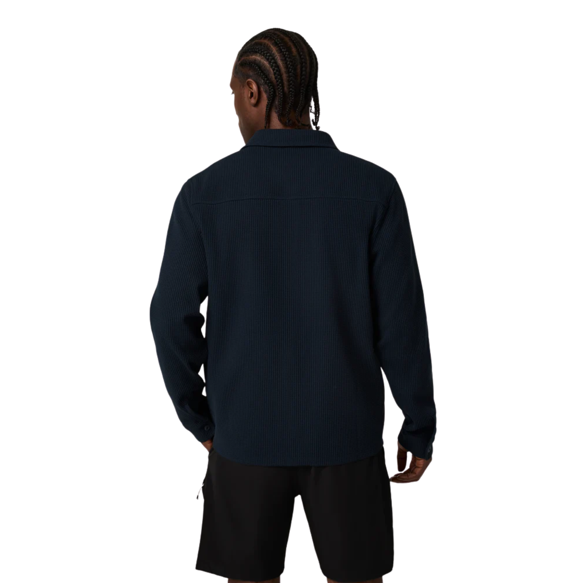 Vuori Mens Tech Waffle Shirt Jacket-Ink