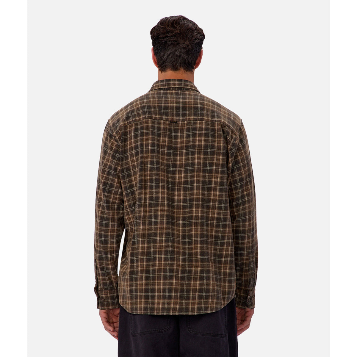 Industrie Mens The Maple L/S Shirt-Charc/Maple 
