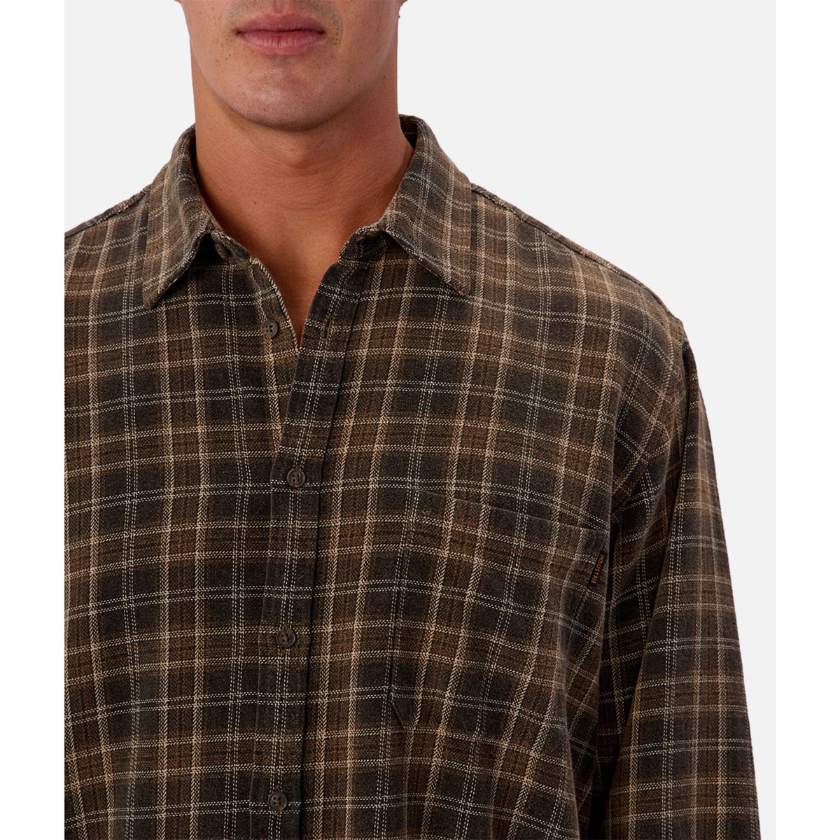 Industrie Mens The Maple L/S Shirt-Charc/Maple 