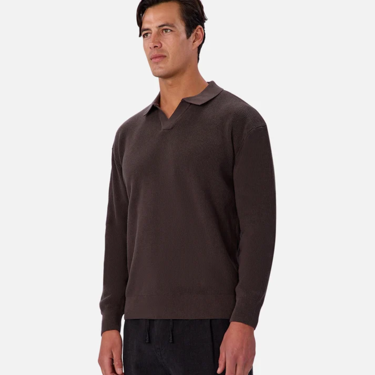 Industrie Mens The New England Polo Knit-New Brown 