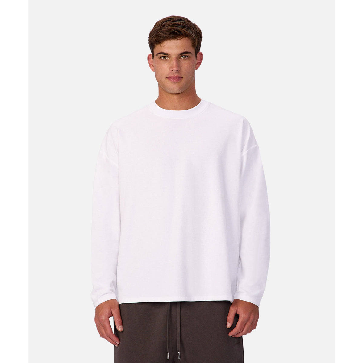 Industrie Mens The Waffle L/S Tee - Chalk
