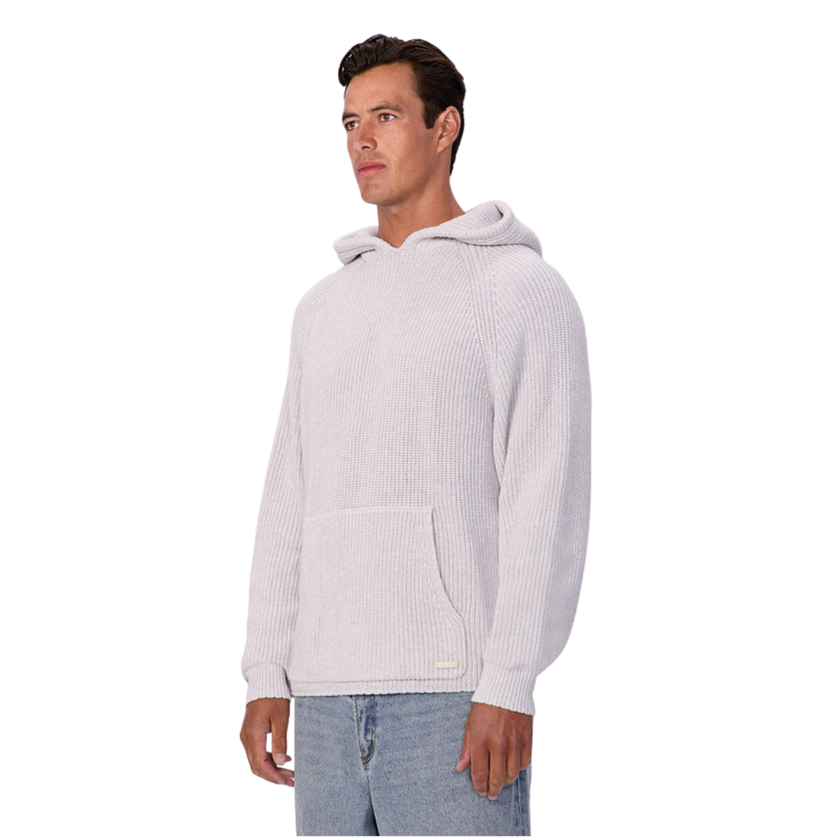 Industrie Mens The Westlake Knitted Hood-Snow Melange 