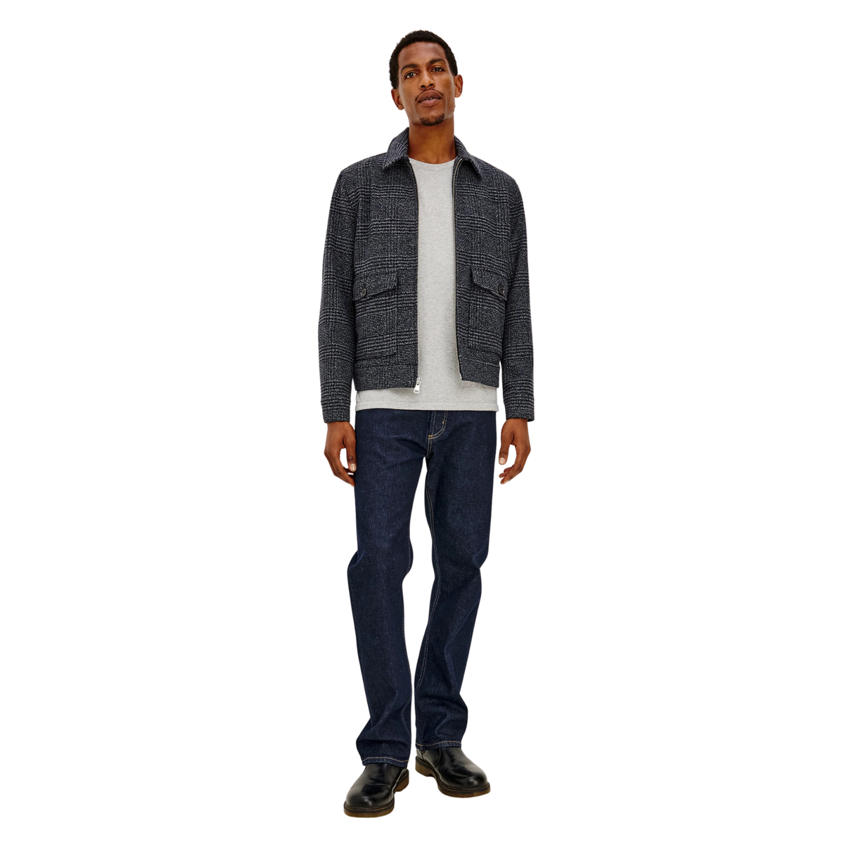Rails Mens Tillman in Navy Static Plaid-Navy Static Plaid