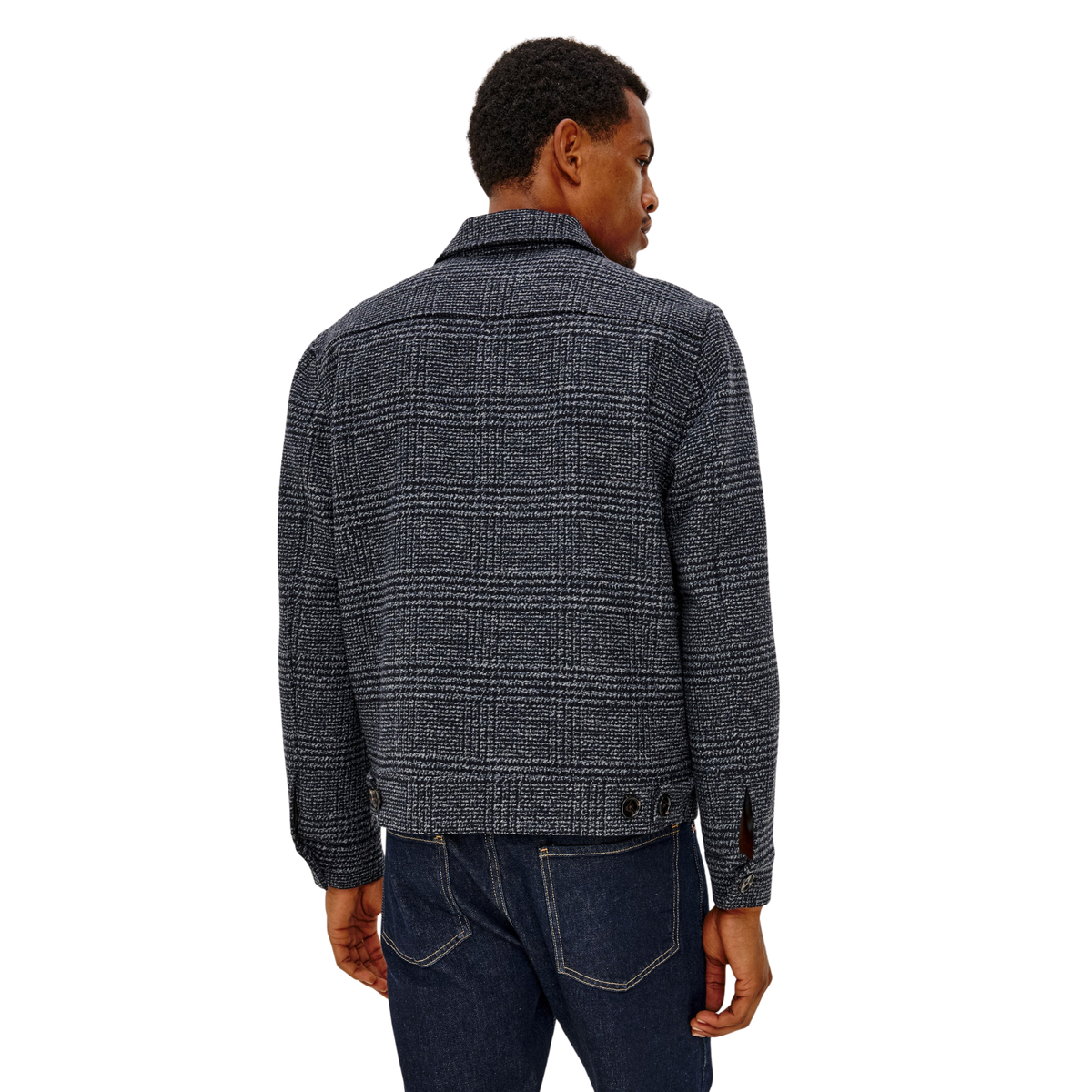 Rails Mens Tillman in Navy Static Plaid-Navy Static Plaid