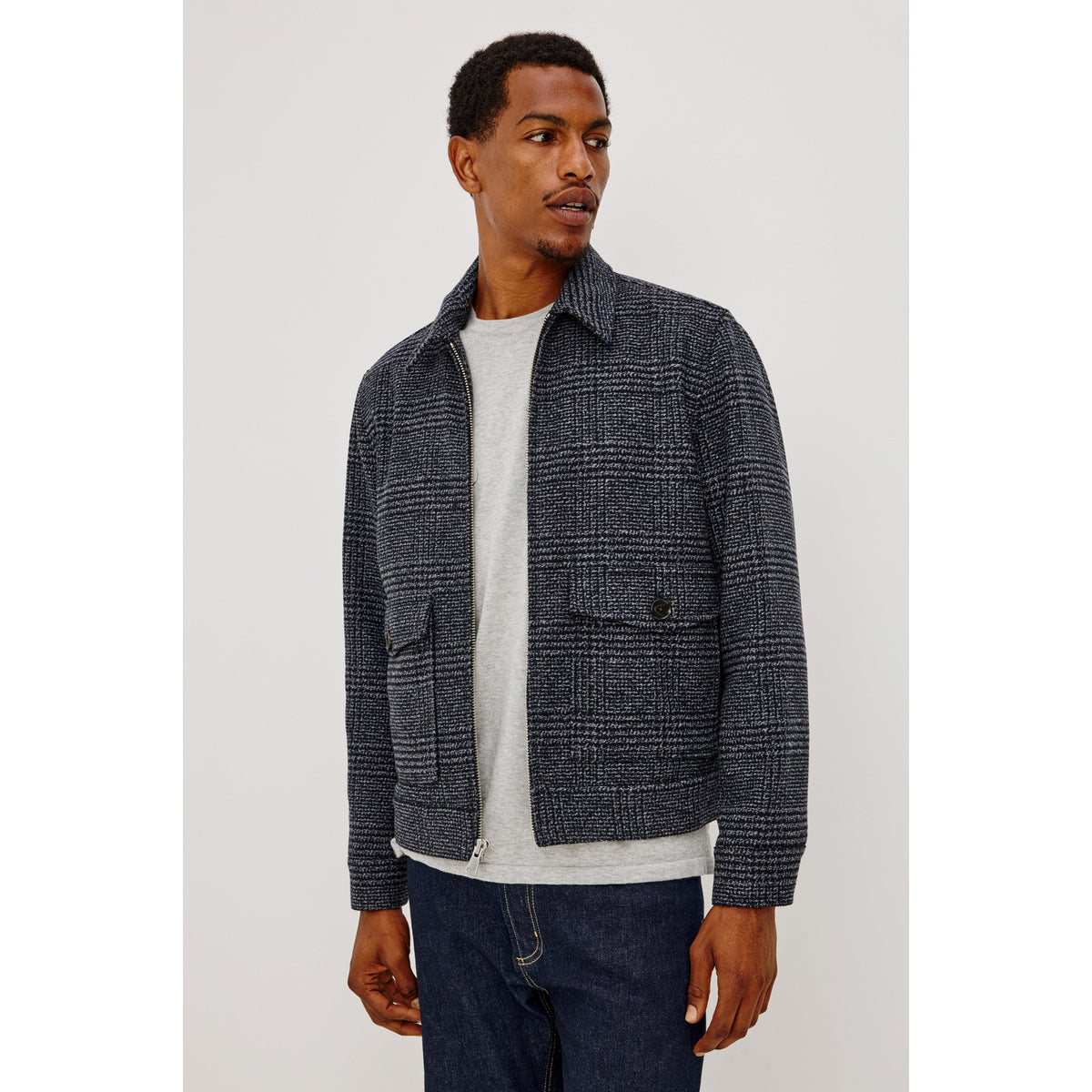 Rails Mens Tillman in Navy Static Plaid - Navy Static Plaid