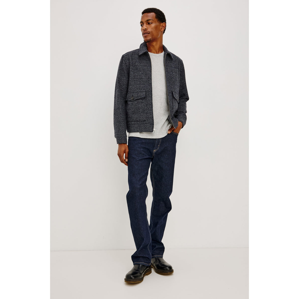 Rails Mens Tillman in Navy Static Plaid - Navy Static Plaid