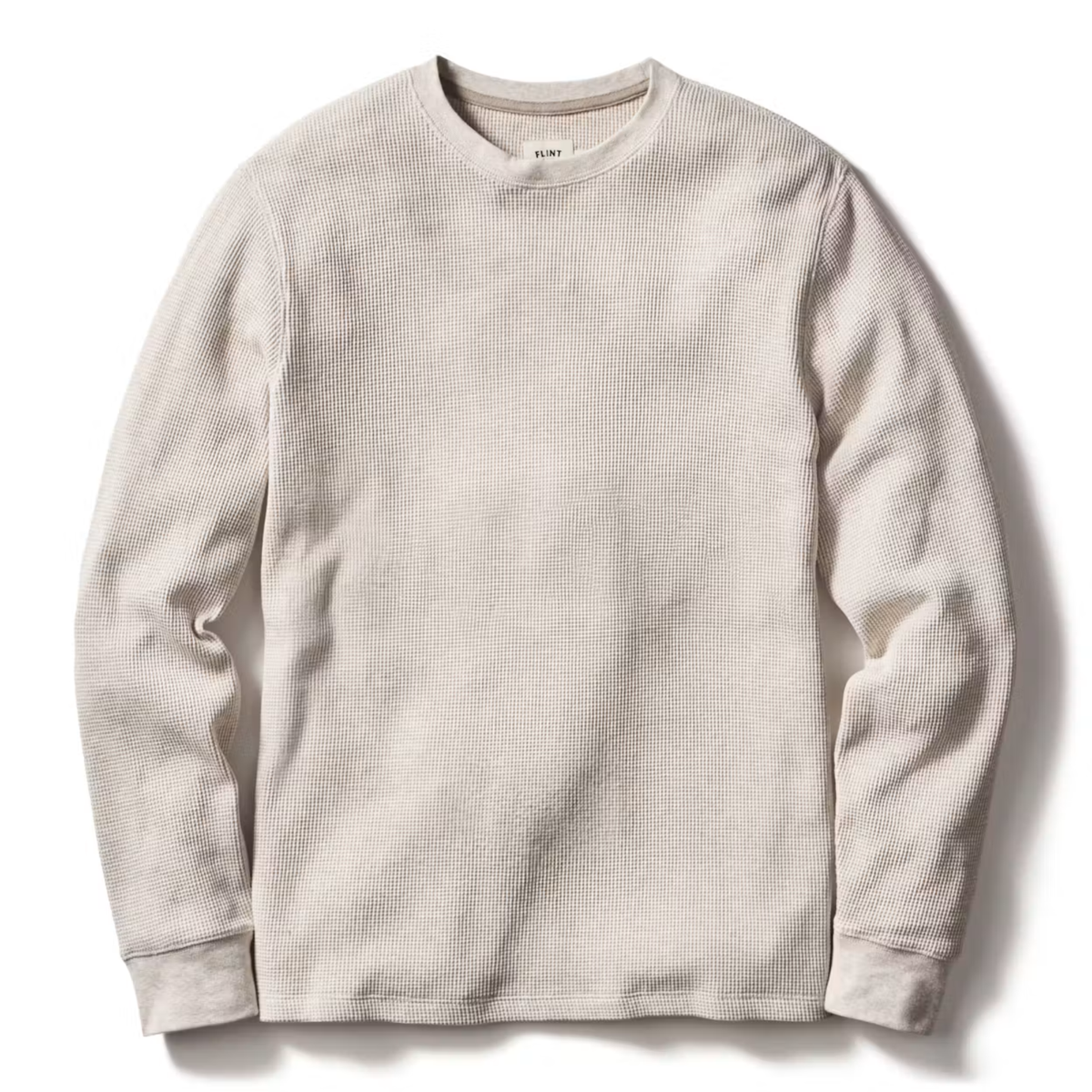 Flint and Tinder Mens Waffle Thermal Crewneck-Oatmeal